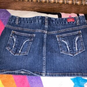 Hot Kiss Dark Blue Denim Skirt